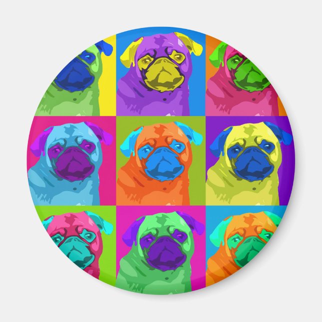 Íman Pug Magnet inspirado (Frente)