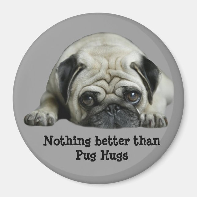 Íman Pug Palhaço No Coração (Frente)