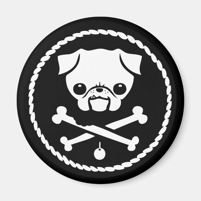 Íman Pug Pirate (Frente)