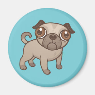 Íman Pug Puppy Cartoon