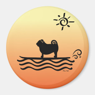 Íman Pug Surf Magnet
