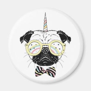 Íman Pug Unicorn   Ser único