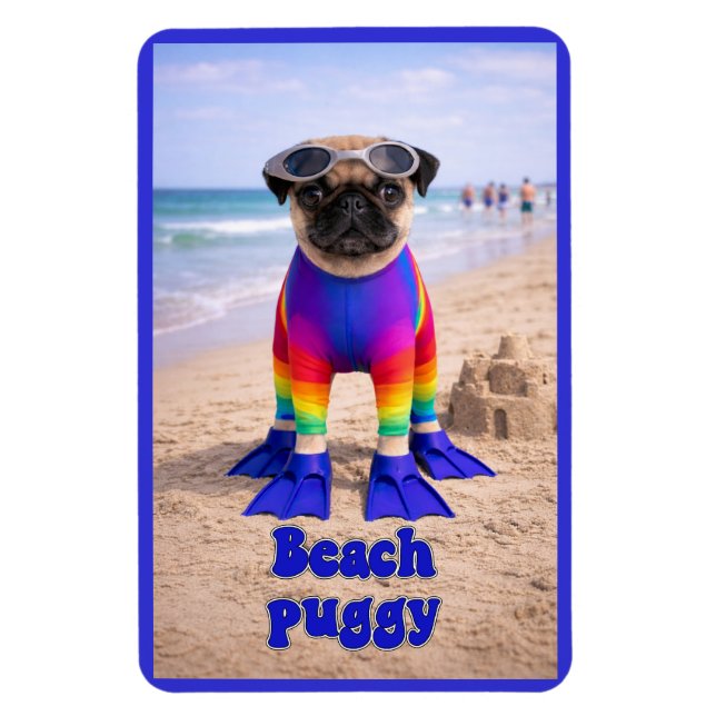Íman Puggy de Praia (Vertical)