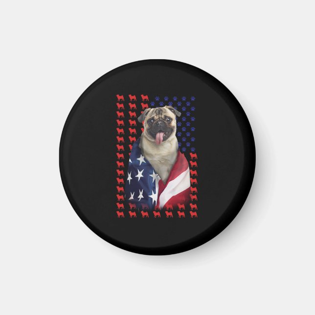 Íman Puggy USA American Flag (Frente)