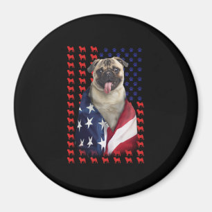 Íman Puggy USA American Flag
