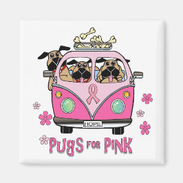 Íman Pugs para o ímã rosa