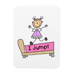 Íman Pulando na Bed Stick Figure Girl