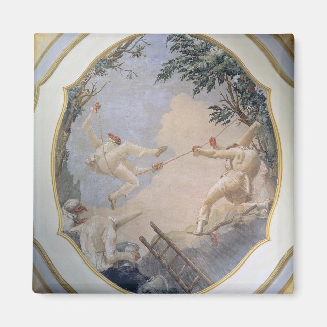Íman Pulcinella em um Swing, 1797 (fresco) (Frente)