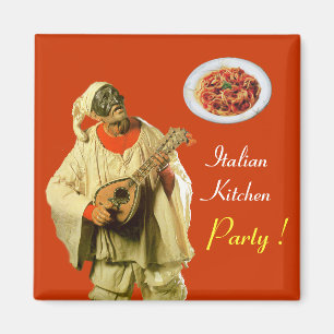Íman PULCINELLA ITALIANA KITCHEN PARTIDO ,laranja