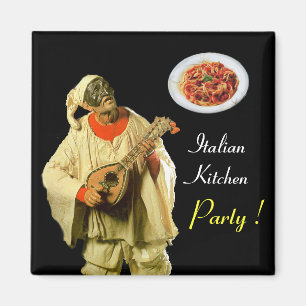 Íman PULCINELLA ITALIANA KITCHEN PARTIDO, preto