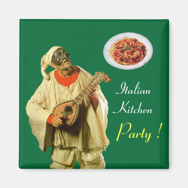 Íman PULCINELLA ITALIANA KITCHEN PARTIDO , verde (Frente)