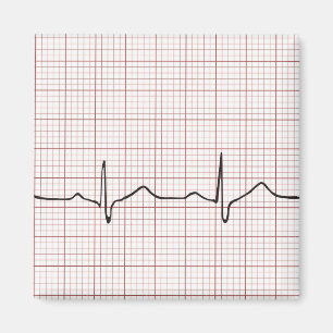Íman Pulso do ECG em papel gráfico, PhD (médico) puls