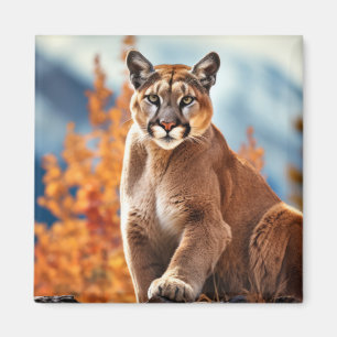 Íman Puma Animal Selvagem Natureza Selvagem Parede Colo