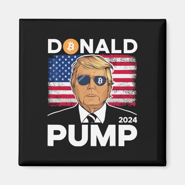 Íman Pump Bitmoney Funny Trump 2024 Crypto (Frente)