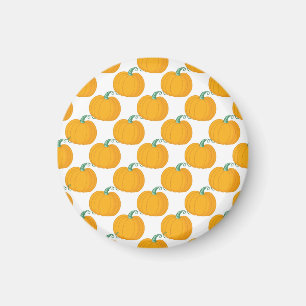Íman Pumpkin Charm: Padrão Desenhado À Mão.