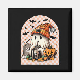 Íman Pumpkin de café verde-Bebendo-fantasma