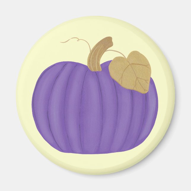 Íman Pumpkin Dourado de Folhas (Frente)