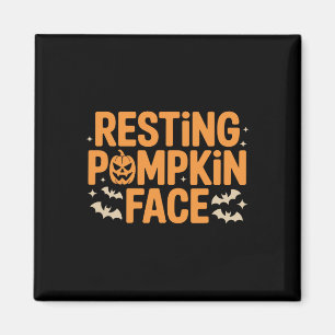 Íman Pumpkin Face Negrito T Halloween Tee