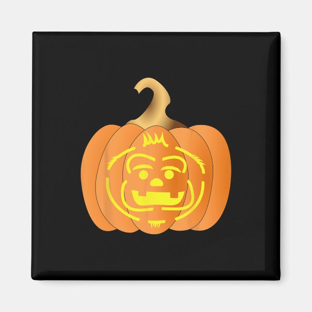 Íman Pumpkin Jack O Lanterna Homens do Dia das Bruxas (Frente)
