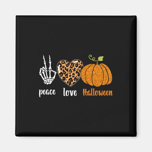 Íman Pumpkin Leopard no Halloween (Frente)