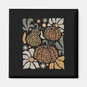 Íman Pumpkin Leopardo com Flores Boho Floral Graças
