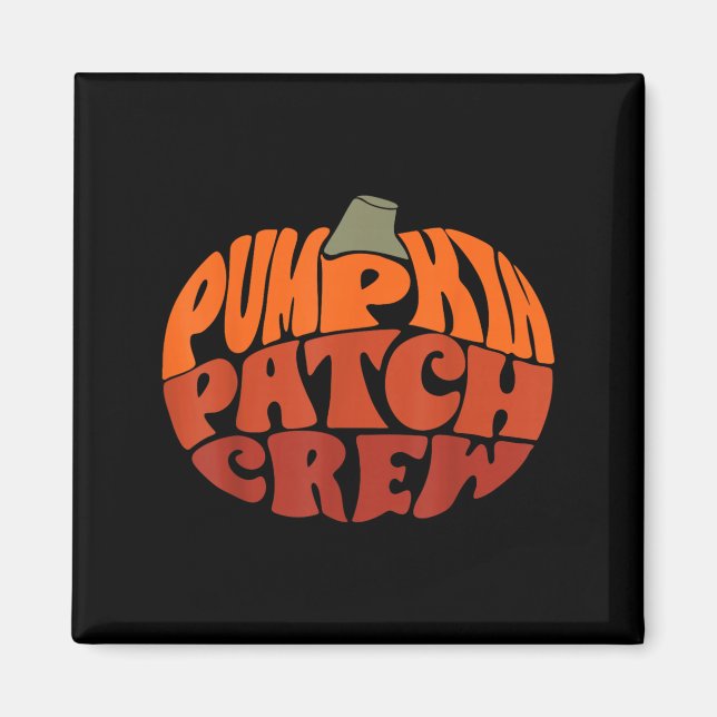Íman Pumpkin Patch Crew Engraçado Pumpkin Patch Obrigad (Frente)