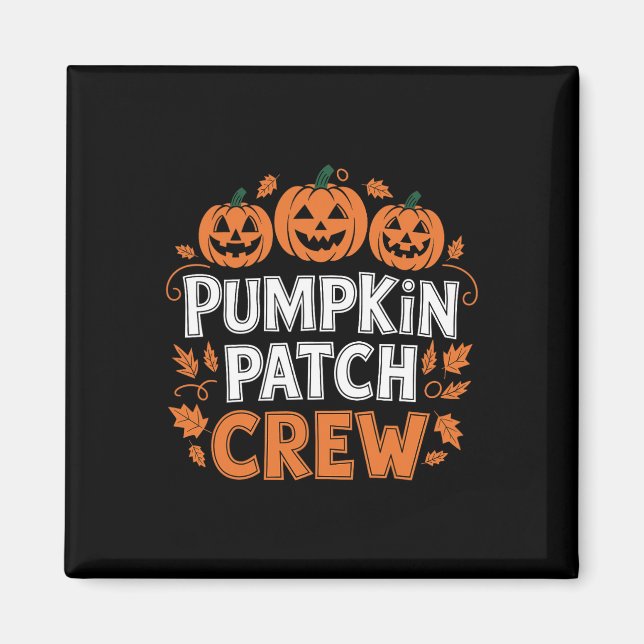 Íman Pumpkin Patch Crew Engraçado Pumpkin Patch Obrigad (Frente)