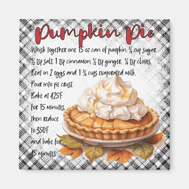Íman Pumpkin Pie Recipe (Frente)