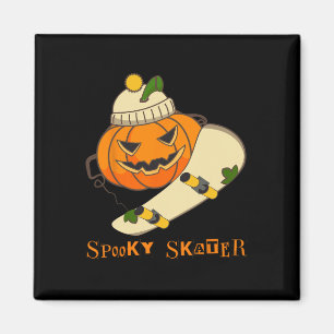 Íman Pumpkin Skateboard Halloween Figurume Diversão Ska