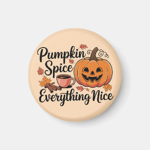 Íman "Pumpkin Spice & All Nice" Gráfico de outono