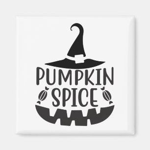 Íman Pumpkin Spice com uma Bruxa Jack-O-Lanterna