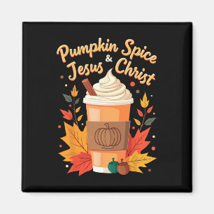 Íman Pumpkin Spice e Jesus Cristo Christian Thankadom