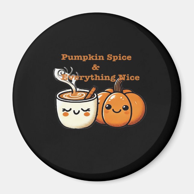 Íman Pumpkin Spice e Tudo Muito Bom - outono (Frente)