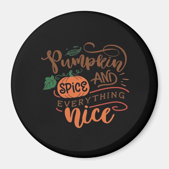 Íman Pumpkin Spice E Tudo O Que É Boa Lama (Frente)