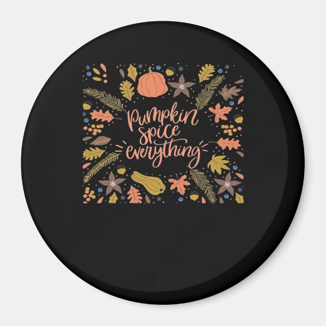 Íman Pumpkin Spice Tudo Engraçado Design (Frente)