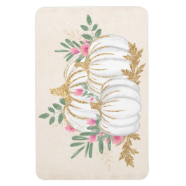 Íman Pumpkins branco e Dourado Aquarela