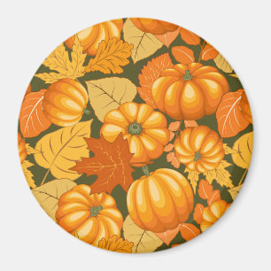 Íman Pumpkins Patterno do Halloween em Fall Season