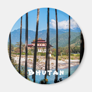 Íman Punakha Dzong com preces em primeiro plano - Bh