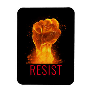 Íman Punho Flamejante Resist Personalizável