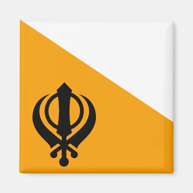 Íman Punjab Sikh Santa Bandeira Sikhismo Nishan Sahib (Frente)