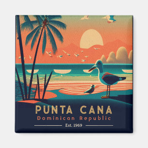Íman Punta Cana DR. Retro Sunset Souvenirs 1960