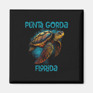 Íman Punta Gorda Flórida Fl Retro Vintage Praia Mar Tar