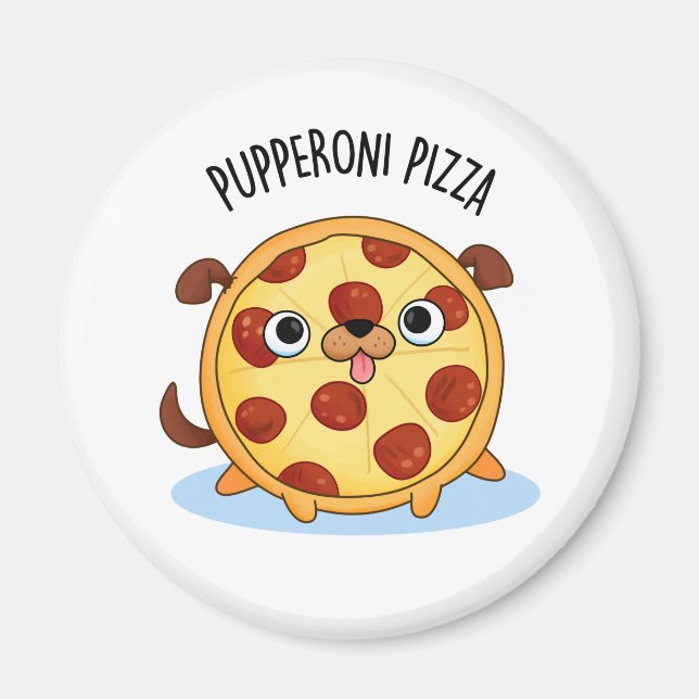 Íman Pupperoni Pizza Funny Pizza Pun (Frente)