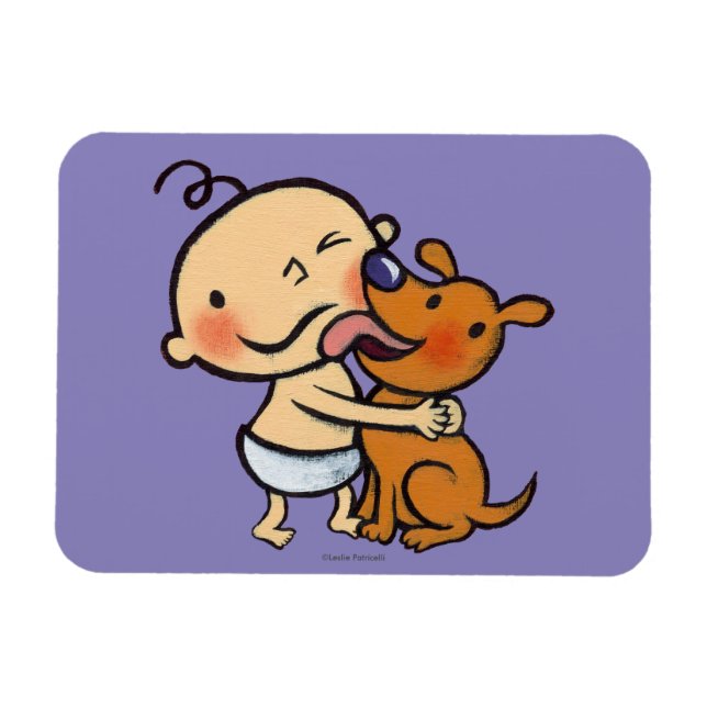 Íman Puppy Kisses para o bebê (Horizontal)