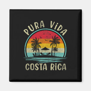 Íman Pura Vida Beach Costa Rica Palm Tree Family Summer