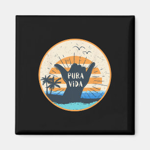 Íman Pura Vida Costa Rica Sinal Shaka Surfando Gif de S