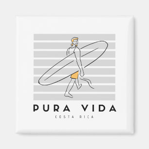Íman Pura Vida Surfer Costa Rica Souvenir