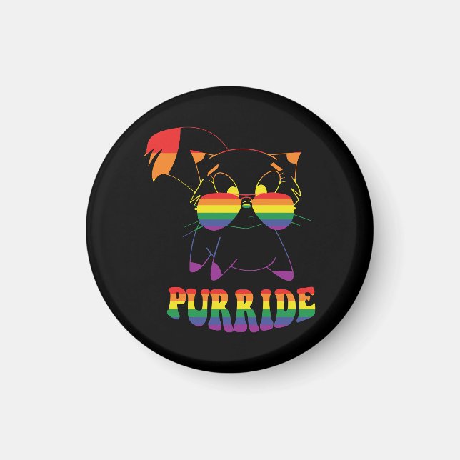 Íman Purgar | Gato de Gay | Lésbica | Arco-íris (Frente)