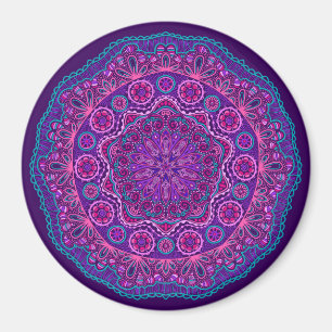 Íman Purple e Blue Paisley Mandala