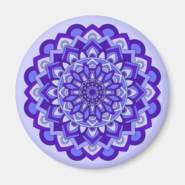 Íman Purple Floral Mandala (Frente)